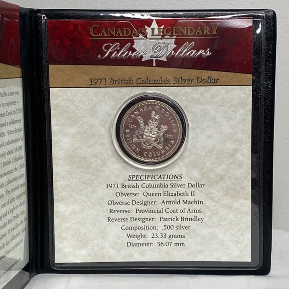 MINT 1971 British Columbia Silver Dollar - Picture 3 of 4